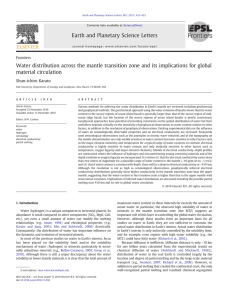 Water distribution across the mantle transition zone and its implications... material circulation