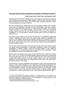 The impact of FDI on growth, employment and inequality: the...  Daniel Chudnovsky, Andrés López and Eugenia Orlicki