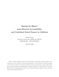 Sharing the Blame? Local Electoral Accountability and Centralized School Finance in California