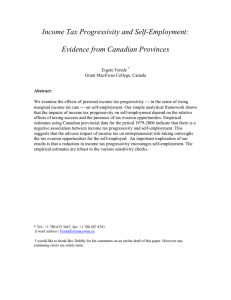 Income Tax Progressivity and Self-Employment: Evidence from Canadian Provinces