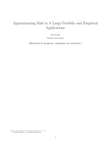 Approximating Risk in A Large Portfolio and Empirical Applications 1