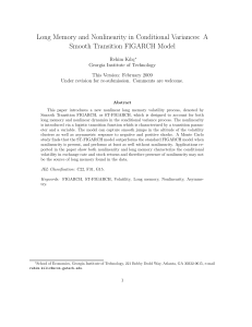 Long Memory and Nonlinearity in Conditional Variances: A