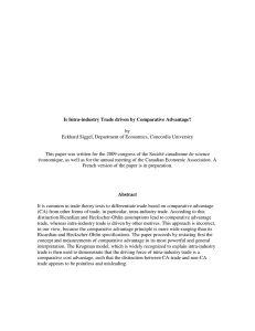 Is Intra-industry Trade driven by Comparative Advantage? by