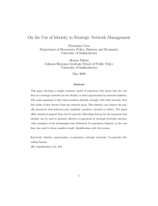 On the Use of Identity in Strategic Network Management