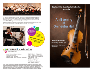 An Evening South of the River Youth Orchestra presents