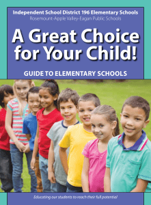 a Great choice for your child! GuIDE to ElEmEntary SchoolS