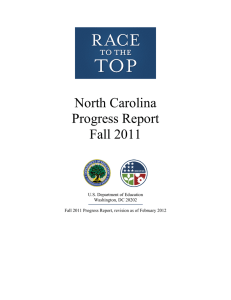 North Carolina Progress Report Fall 2011