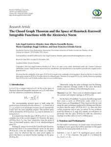 Research Article The Closed Graph Theorem and the Space of Henstock-Kurzweil