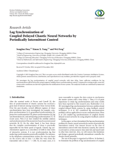 Research Article Lag Synchronization of Coupled Delayed Chaotic Neural Networks by