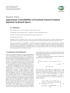 Research Article Approximate Controllability of Fractional Neutral Evolution Equations in Banach Spaces
