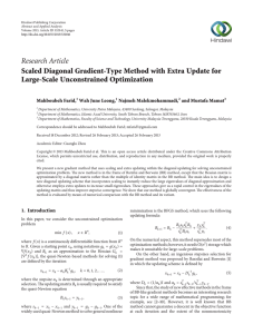 Research Article Scaled Diagonal Gradient-Type Method with Extra Update for Mahboubeh Farid,