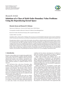 Research Article Using the Reproducing Kernel Space