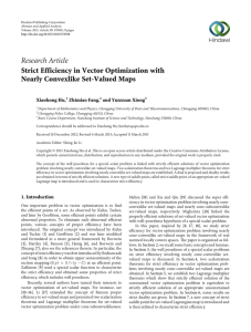 Research Article Strict Efficiency in Vector Optimization with Nearly Convexlike Set-Valued Maps
