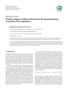 Research Article Weakly Compact Uniform Attractor for the Nonautonomous Long-Short Wave Equations