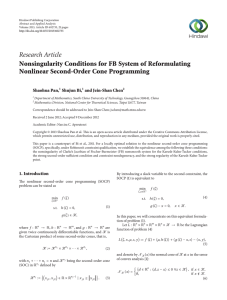 Research Article Nonsingularity Conditions for FB System of Reformulating Shaohua Pan,