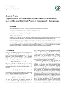 Research Article Approximation for the Hierarchical Constrained Variational