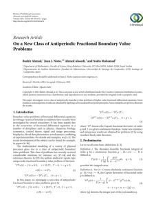 Research Article On a New Class of Antiperiodic Fractional Boundary Value Problems