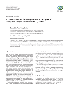 Research Article A Characterization for Compact Sets in the Space of Metric