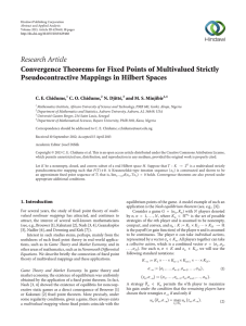 Research Article Convergence Theorems for Fixed Points of Multivalued Strictly