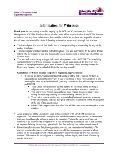 Information for Witnesses
