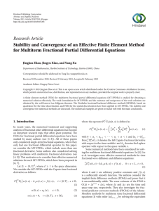Research Article Stability and Convergence of an Effective Finite Element Method