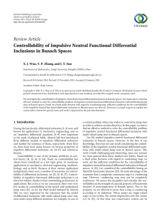 Review Article Controllability of Impulsive Neutral Functional Differential Inclusions in Banach Spaces