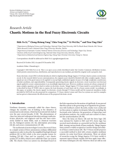 Research Article Chaotic Motions in the Real Fuzzy Electronic Circuits Shih-Yu Li,