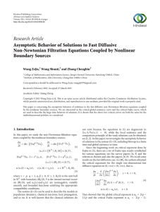 Research Article Asymptotic Behavior of Solutions to Fast Diffusive