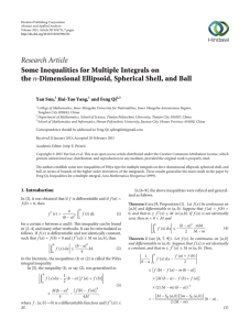 Research Article Some Inequalities for Multiple Integrals on the