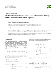 Letter to the Editor for the Generalized KdV-mKdV Equation Li Yao,