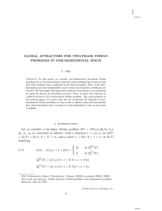 GLOBAL ATTRACTORS FOR TWO-PHASE STEFAN PROBLEMS IN ONE-DIMENSIONAL SPACE