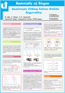 University of Siegen Quaternary Lithium Seleno Halide Argyrodites Ö. Gün,