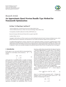 Research Article An Approximate Quasi-Newton Bundle-Type Method for Nonsmooth Optimization Jie Shen,