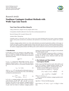 Research Article Nonlinear Conjugate Gradient Methods with Wolfe Type Line Search