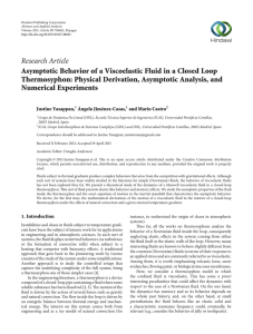 Research Article Thermosyphon: Physical Derivation, Asymptotic Analysis, and