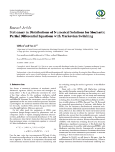 Research Article Stationary in Distributions of Numerical Solutions for Stochastic