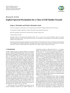 Research Article Explicit Spectral Decimation for a Class of Self-Similar Fractals