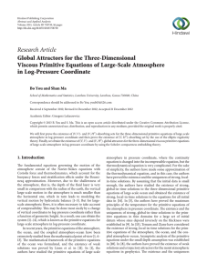 Research Article Global Attractors for the Three-Dimensional in Log-Pressure Coordinate