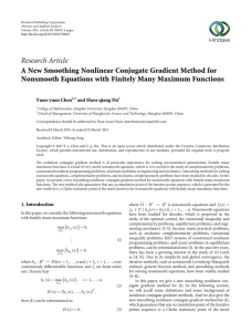 Research Article A New Smoothing Nonlinear Conjugate Gradient Method for