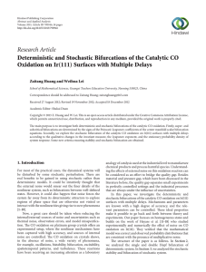 Research Article Deterministic and Stochastic Bifurcations of the Catalytic CO