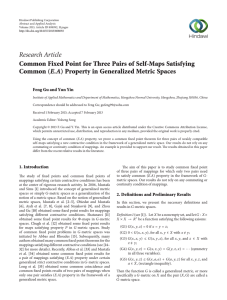 Research Article E.A Common Fixed Point for Three Pairs of Self-Maps Satisfying