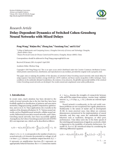 Research Article Delay-Dependent Dynamics of Switched Cohen-Grossberg Neural Networks with Mixed Delays