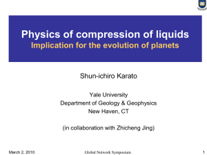 Physics of compression of liquids Implication for the evolution of planets