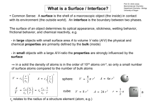 What is a Surface / Interface?