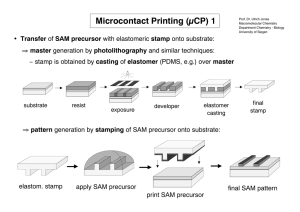 Microcontact Printing (µCP) 1 Transfer master casting