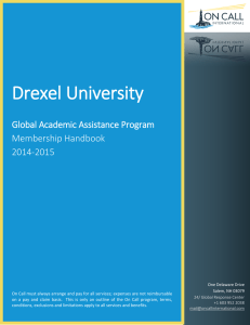 Drexel University Global Academic Assistance Program Membership Handbook
