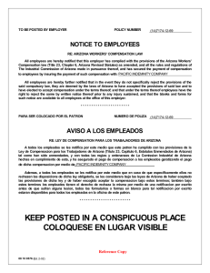 NOTICE TO EMPLOYEES