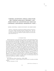 UNIFORM ASYMPTOTIC NORMAL STRUCTURE, THE UNIFORM SEMI-OPIAL PROPERTY AND