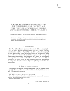 UNIFORM ASYMPTOTIC NORMAL STRUCTURE, THE UNIFORM SEMI-OPIAL PROPERTY, AND