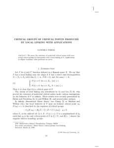 CRITICAL GROUPS OF CRITICAL POINTS PRODUCED BY LOCAL LINKING WITH APPLICATIONS